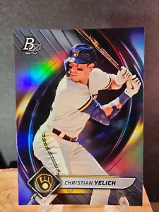 Bowman Platinum 2022 Christian Yelich #18 Milwaukee Brewers - Imagen 1 de 2