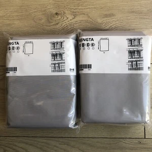 Two IKEA Bengta Block Out Curtains GREY New 210cm x 300cm Long BNWT - Picture 1 of 5