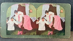 Antique 1898 Stereoscope Viewer Card. “Oh, Do Kill Him , Charlie!” - Picture 1 of 3