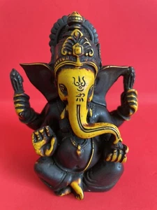 Hindu God GANESH resin sculpture hand crafted in Nepal - Picture 1 of 8