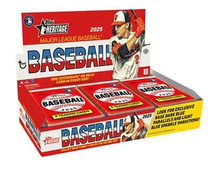 2025 Topps Heritage Hobby Box (1 Auto oder Relikt) MLB Baseball Brandneu Sealed - Bild 1 von 1