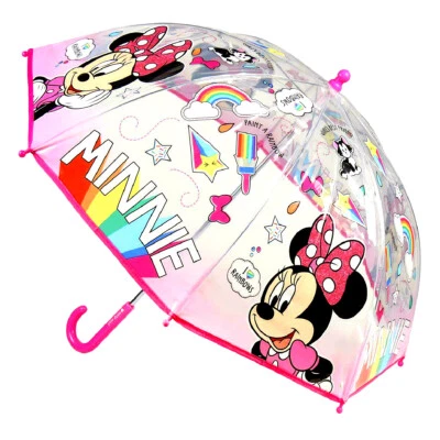  Paraguas transparente de Minnie Mouse de Disney, paraguas para niños con licencia oficial    Foto 1 de 4