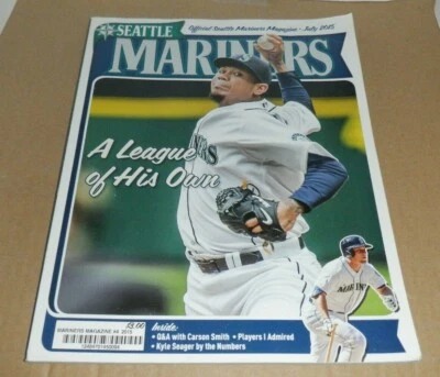 2015 MARINERS MAGAZINE SEATTLE BASEBALL MLB JULY KING FELIX HERNANDEZ COVER - Image 1 of 4