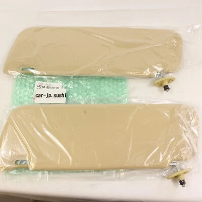 Toyota Genuine Pickup Truck Sunvisor Tan Beige LH&RH set OEM Parts 1979-1983 NEW - Image 1 of 4