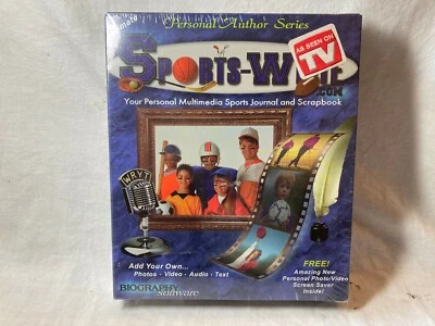 Sports Write Software - Multimedia Sports Journal / Scrapbook Sealed NEW 3.1-98 - Image 1 of 4