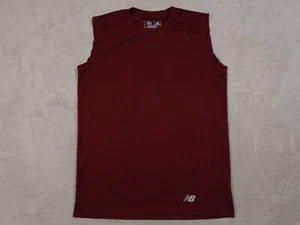 New Balance Mens Medium Red Tank Shirt Crew Neck Activewear Sleeveless Top - Picture 1 of 9