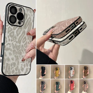For iPhone 16 Pro Max 15 14 13 12 11 Cute Leopard Print Leather Shockproof Case - Photo 1 sur 29