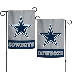 DALLAS COWBOYS 2 SIDED EMBROIDERED APPLIQUE GARDEN FLAG 12.5"X18" NFL - Picture 1 of 1