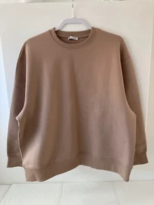 ZARA lnterlock Oversized Top with Slit Sleeves Dusky Pink Beige Size S - Picture 1 of 6
