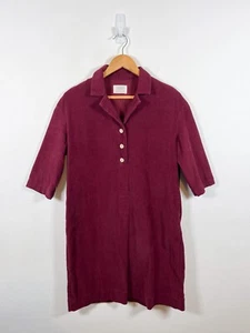 Toast Shirt Dress Size 10 Burgundy Cord Ordinary Attire Studio Pockets Casual - Picture 1 of 10