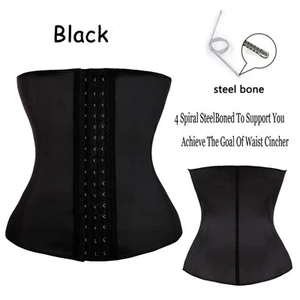 Women Latex Rubber Waist Training Cincher Underbust Corset Body Shaper ! - Picture 1 of 17