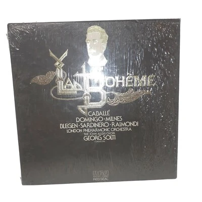 LA BOHEME PUCCINI CALLAS DOMINGO Solti-RCA VICTOR #ARL2-0371 (Red Seal) Sealed - Image 1 of 2