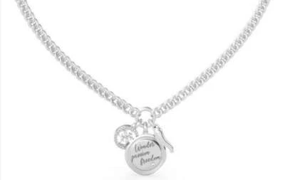 Collana donna Guess maglia groumette con corno JUBN70046JW - Immagine 1 di 3