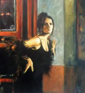 Fabian Perez "Noches de Buenos Aires" Hand Textured Limited Ed Canvas signed art - Picture 1 of 5