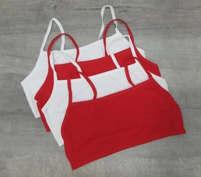 Juego de 4 sujetadores deportivos Fruit Of The Loom para mujer de algodón 40 rojo blanco Foto 1 de 4
