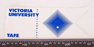 VINTAGE TAFE VICTORIA UNIVERSITY OF TECHNOLOGY AUSTRALIA SOUVENIR PROMO STICKER - Bild 1 von 1