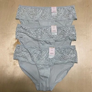 Paquete de 3 ropa interior hipster Auden talla mediana (8-10) encaje verde menta - Imagen 1 de 9