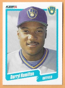 DARRY HAMILTON MILWAUKEE BREWERS #325 - FLEER NM-MT 1990 - Picture 1 of 2