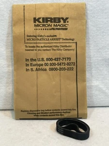 Genuine Kirby Micron Magic 1 Vacuum Bag #197394 G6 G5 5 Bags & 2 Belts 301291 - Picture 1 of 5