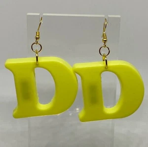 Letter Fridge Magnet earrings 80's toy Huge Giant Oversized 7 Cm long  - Picture 1 of 11