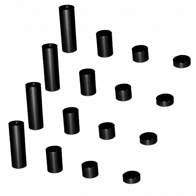 3Racing M4WD-01/BK Aluminum 2mm Spacer Set (Black) For Tamiya Mini 4WD Parts - Image 1 of 1
