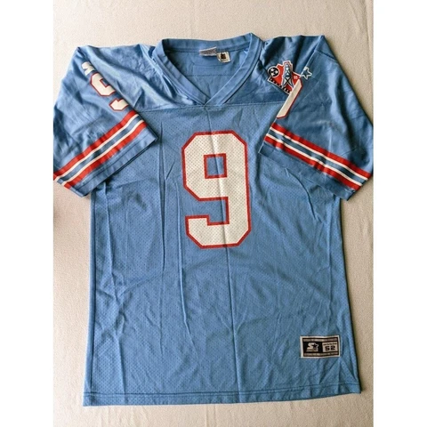 Men's Steve McNair Tennessee Oilers Jersey Size 52 XL Starter Blue Inaugural 96 Cover