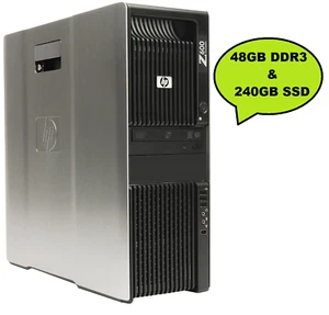 Estación de trabajo HP Z600 6 núcleos Xeon X5650 2,66 GHz 48 GB 240 GB SSD -1 TB HDD Nvidia VGA - Imagen 1 de 3