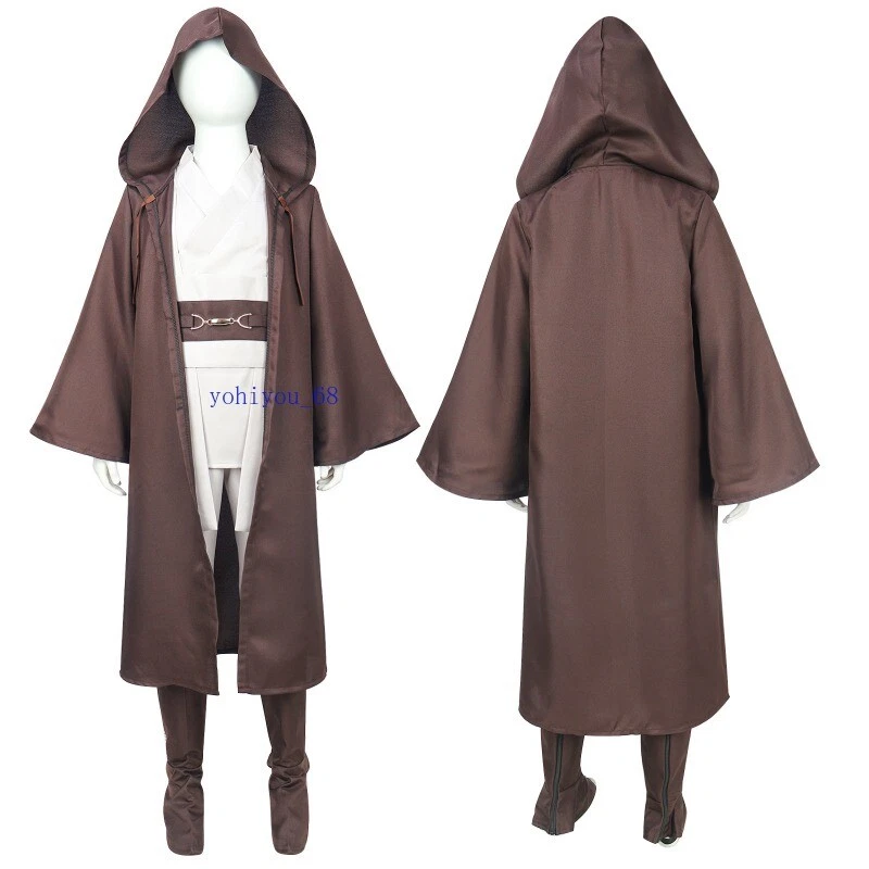 Star Wars Obi - Wan Sith Cosplay Costume Brown Hooded Jedi Robe Performance Gift - Image 1 of 4
