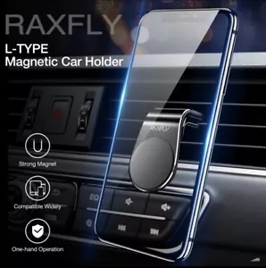 2 PackUniversal Car Phone BLACK Holder Clip Magnetic Air Vent Bracket All Phone - Picture 1 of 6