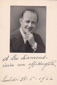 ARISTIDE BARACCHI opera baritone scarce holographed photo, 1933 - Picture 1 of 1