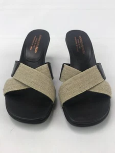 Donald J Pliner 7.5M Women’s  2" heel Sandals Brown/Tan - Picture 1 of 5