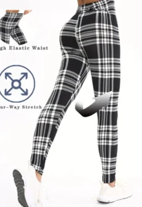 High stretch plaid leggings. size 12/14. BNIP - Picture 1 of 6