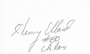 Henry Ellard Signed - Autographed St. Louis Rams 3x5 inch Index Card - Picture 1 of 2