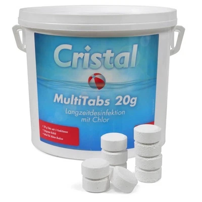 5,0 kg MultiTabs Chlor 5 in 1 CRISTAL - 20g Multifunktionstabletten Pool - Bild 1 von 4