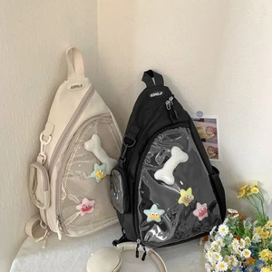 Zipper Shopping Crossbody Bag Vintage Travel Chest Packs Simple Ita Bag Y2k - Picture 1 of 12