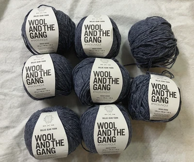Wool and The Gang Indigo Denim (discontinued) Yarn Lot of 8 Balls - Image 1 of 4