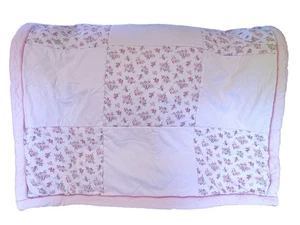 Vintage Little Me Babydecke Steppdecke rosa Rosen doppelte Stärke 100% Baumwolle - Bild 1 von 3