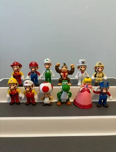 Super Mario figures bundle of 12 great condition toad mario luigi donkey king - Picture 1 of 6
