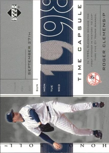 2002 Upper Deck Ehrenrolle Zeitkapsel Spieltrikot #TCRC2 Roger Clemens 98 Jsy - Bild 1 von 2
