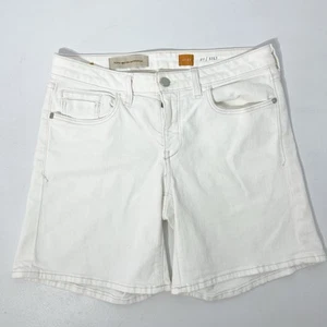 Pilcro The Letterpress Jean Shorts Womens 27 White Denim Stet Stretch - Picture 1 of 12