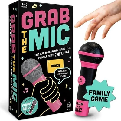Grab the Mic - the family karaoke game 8+ years 2-10 players - board game UK NEW