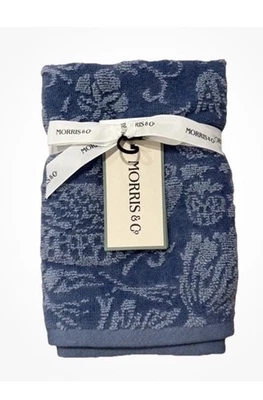 William Morris Co Toallas de Mano Fresa Ladrón Terciopelo Azul Nuevas (2 Pk) Foto 1 de 2