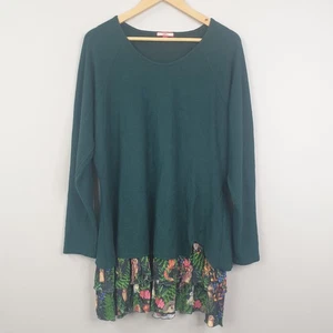 Joe Browns Túnica Mujer Reino Unido 18 Verde Capas Floral Dobladillo Boho Bosque Animales Top - Imagen 1 de 20