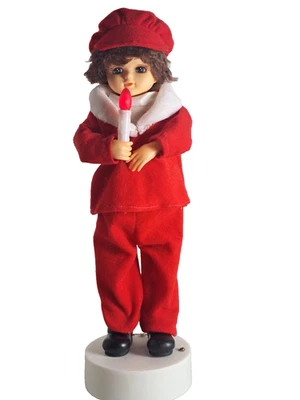 De colección.  Feliz Navidad 15" CHOIR BOY Iluminado Animación Movimiento Batería 1988 Decoración Foto 1 de 4