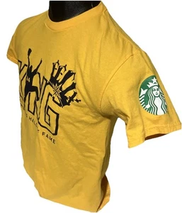 Starbucks King Felix Seattle Mariners Hall Of Fame Yellow Baseball Shirt Medium - Picture 1 of 7