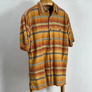 The Territory Ahead Men's Southwestern Aztec Blanket Stripe Cotton Shirt Size L - Picture 1 of 8