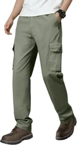 Adorlina Flex Cargo Pants for Men,FlexRover - Comfort Flex Fit Multi-Pocket Pant - Picture 1 of 16