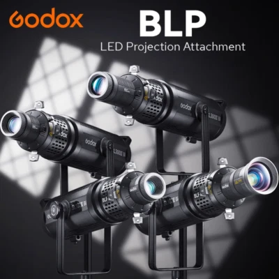 Godox BLP BFP LED Projection Attachment Spotlight Lens Condenser & Bowens Mount - Image 1 of 4