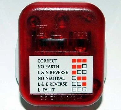 230V MAINS SAFETY POLARITY and FAULT TESTER CARAVAN HOME MOTORHOME HOOKUP etc - Image 1 of 2