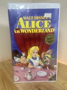 Alice in Wonderland VHS Vintage Walt Disney Black Diamond Edition Sealed - Read - Picture 1 of 9